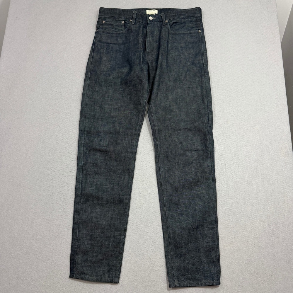 Helmut Lang Jeans Men's 36x34 Blue Raw Denim Straight Leg Button Fly 801HM224